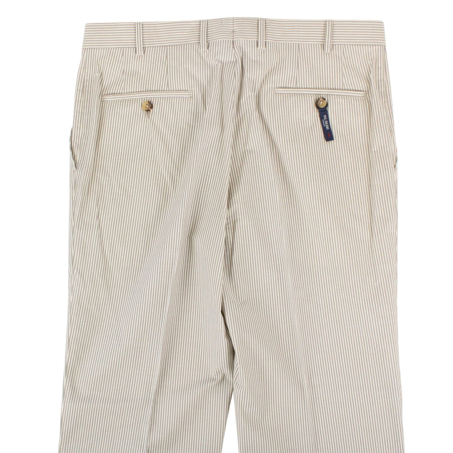 Gray Pinstripe Cotton Pants