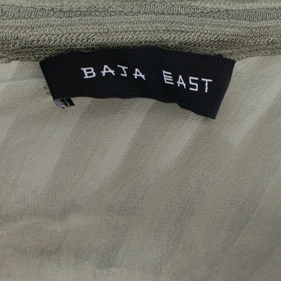 Lace Mid-Length Shirt Dress - Olive