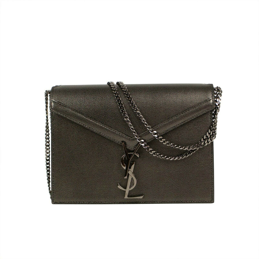 YSL 'Cassandra' Small Shoulder Bag - Dark Gray