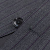 Drop 8 Striped Wool Two Button Suit - Charcoal Grey / Purple