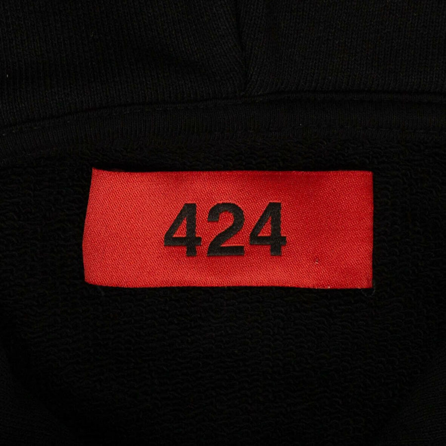Cotton Graphic 424 Hooded Sweatshirt - Black