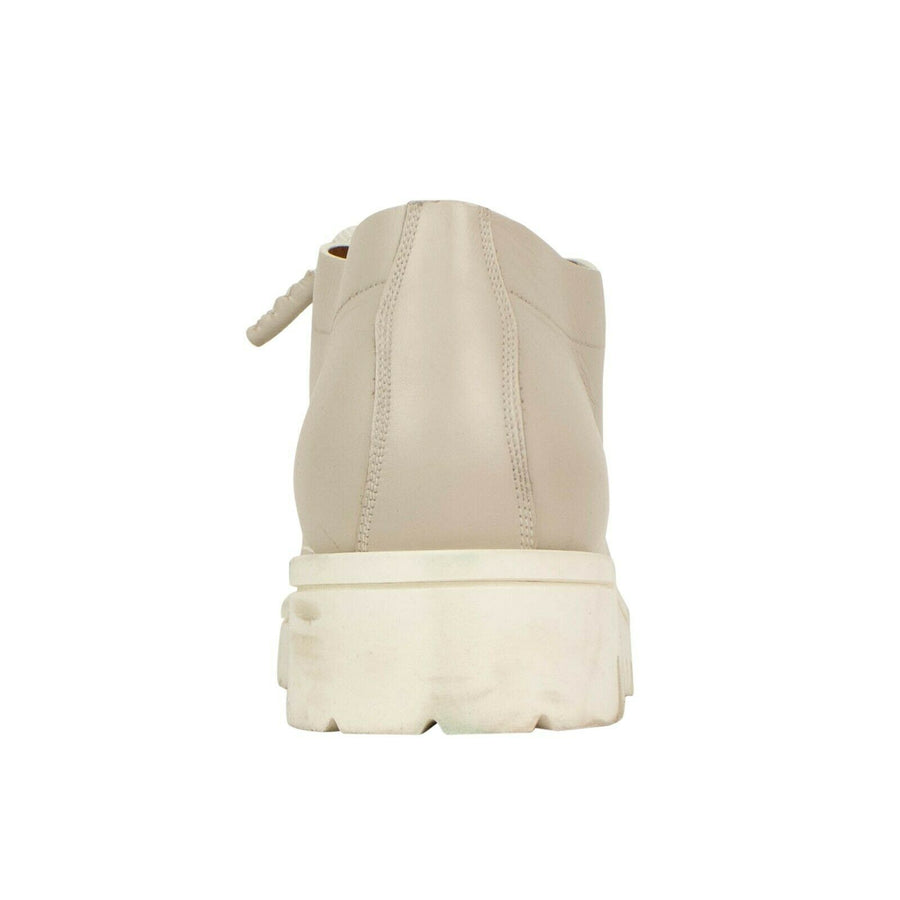 Lace Up Boots - Creme