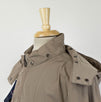 Polyester Hooded Trench Coat - Brown