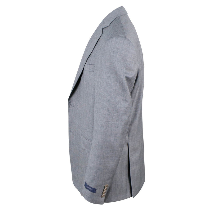 Drop 7 Solid Wool Two Button Suit - Light Gray