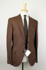 Wool Blend 3 Roll 2 Button Suit - Brown