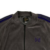 Velour Side Striped Track Jacket - Gray