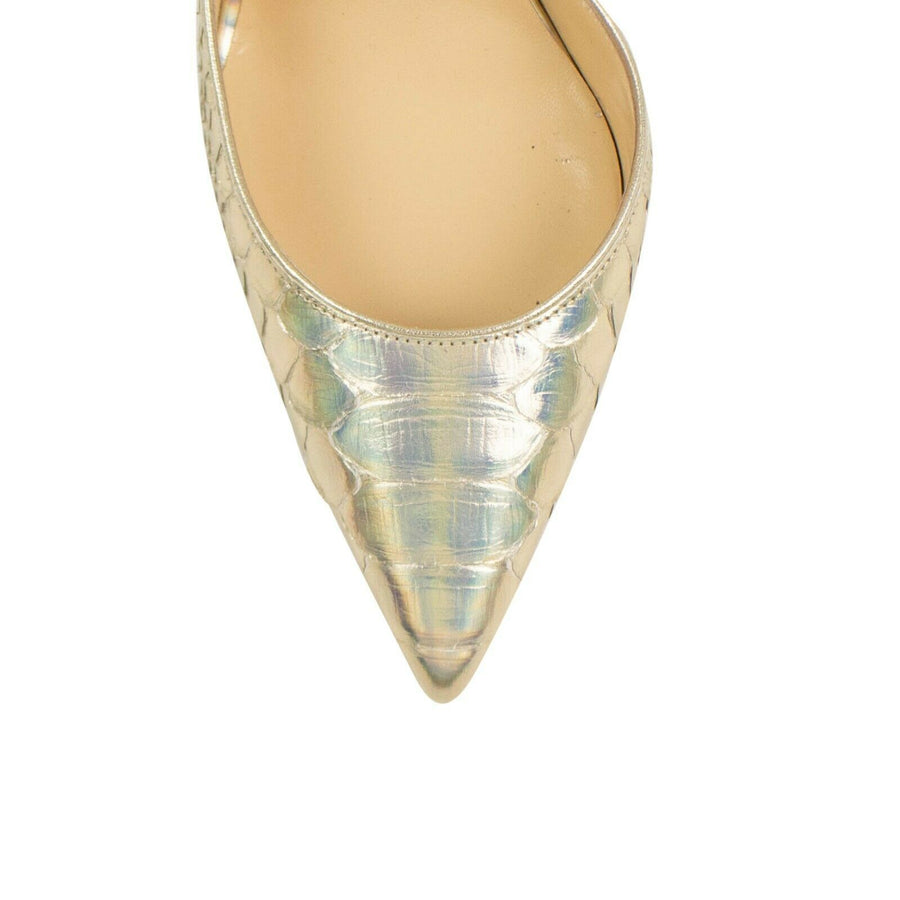 Iriza Python 100mm Half D'orsay Pumps - Iridescent Gold