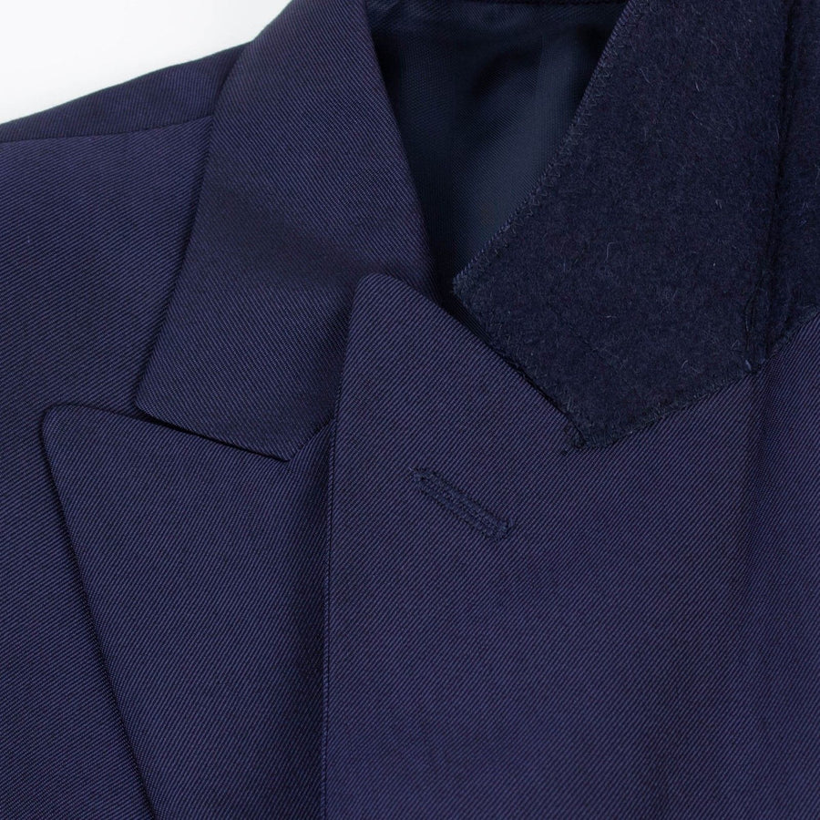 Drop 8 Solid Wool Blend Two Button Suit - Navy