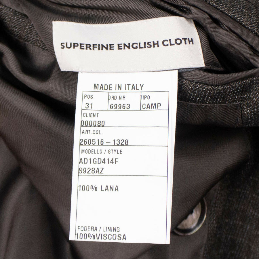 Drop 8 Small Check Wool Double Breasted Slim Fit Suit - Brown