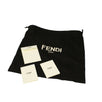 Fendi Kan I FF Logo PVC & Leather Shoulder Bag - Black