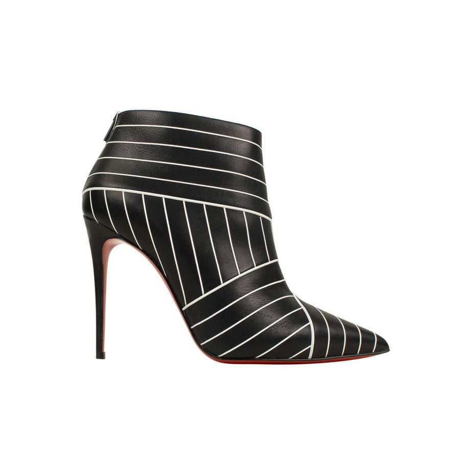 'Josselynn' Ankle Boots - Black/White