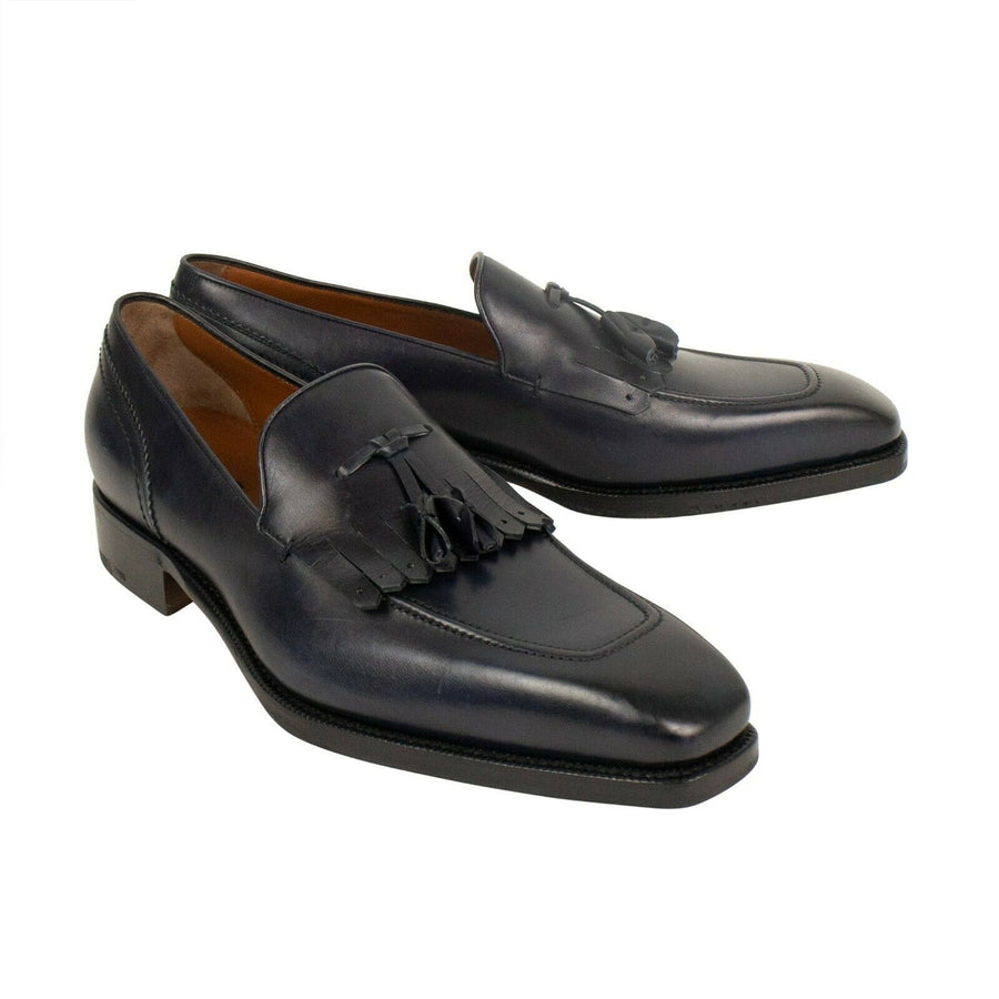 Leather Loafer Shoes - Blue