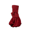 Silk Strapless Formal Dress - Red