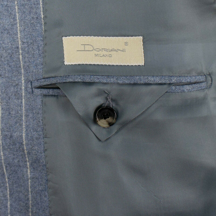 Drop 7 3 Roll 2 Button Trim Fit Wool Suit - Blue