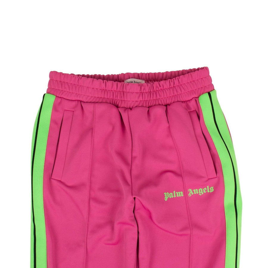 Bold Track Pants - Fuchsia Pink And Green