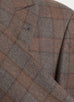 Cashmere Blend Check 3/2 Button Sport Coat - Brown