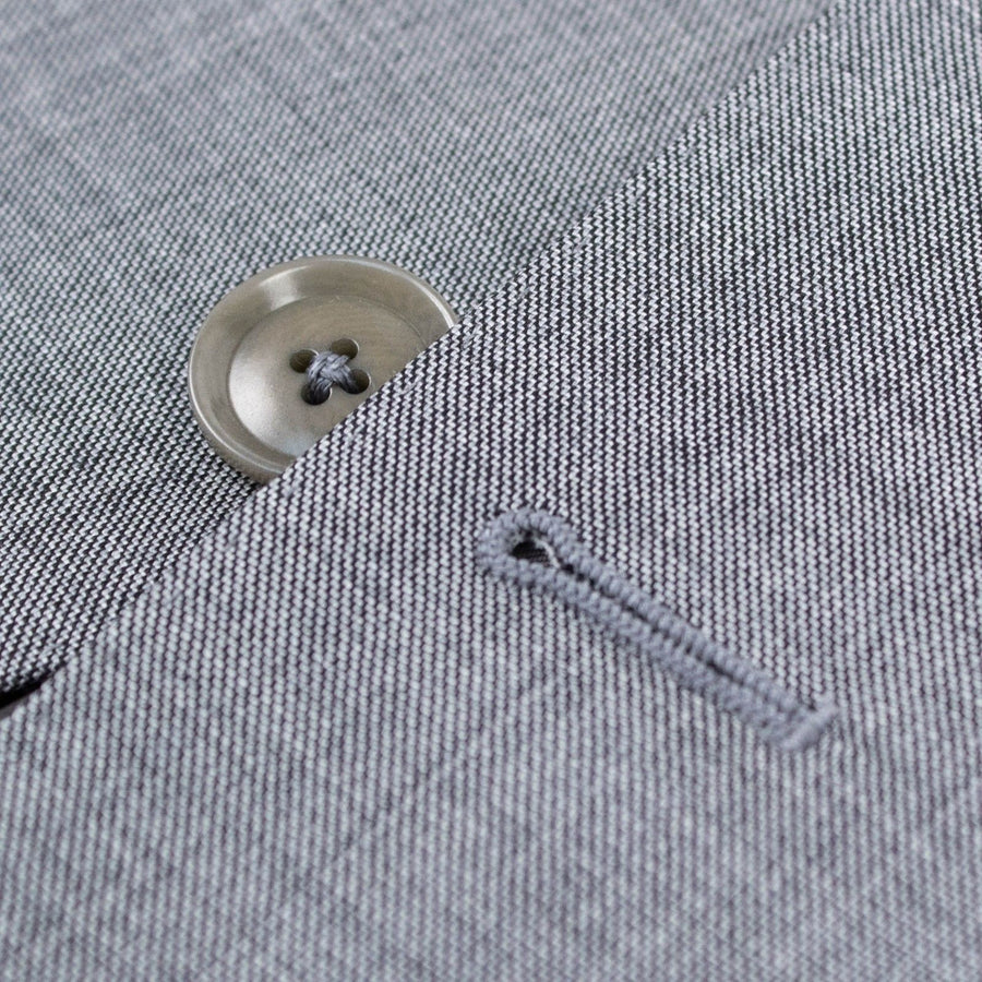 Drop 7 Solid Wool Two Button Suit - Light Gray