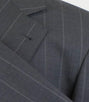 Striped Wool 3/2 Button Sport Coat - Gray