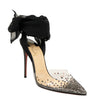 PVC Strass Tie 100mm Pumps - Black