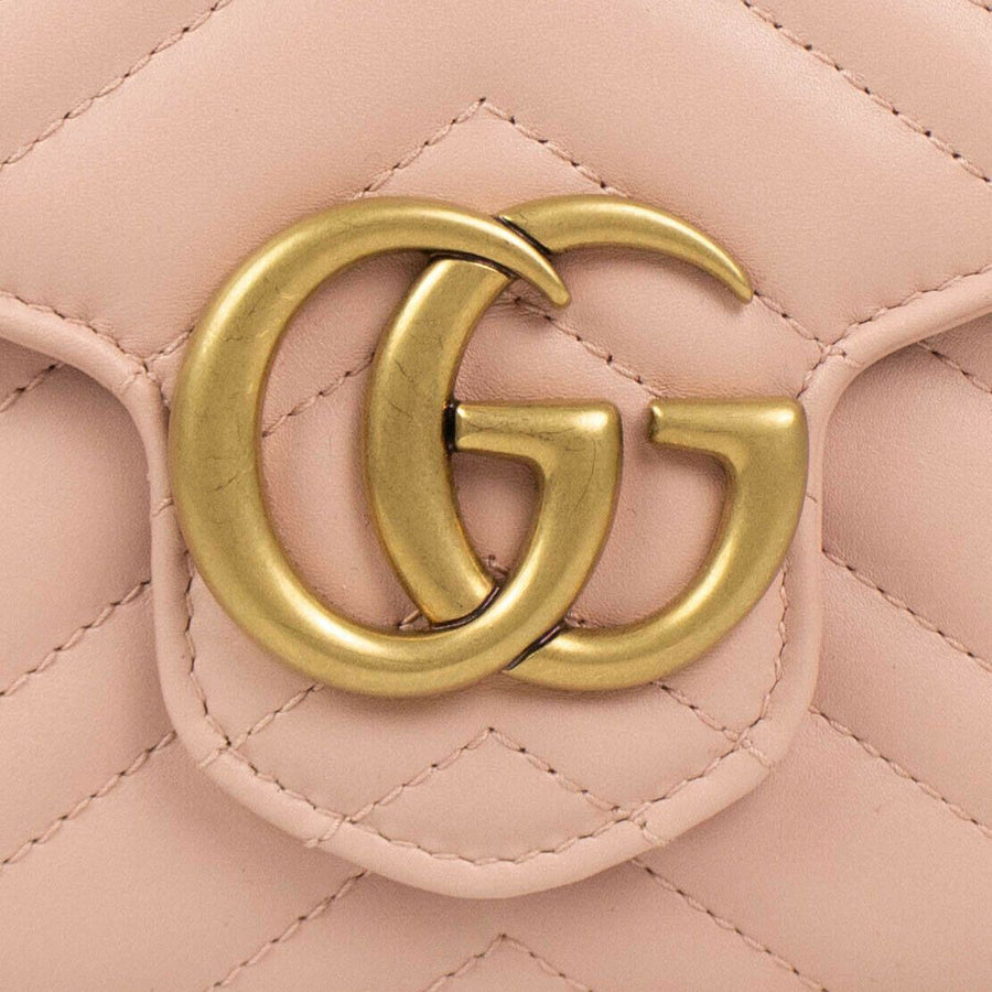 Quilted GG Marmont Matelasse Leather Mini Shoulder Bag - Pink