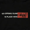 Cotton Graphic 424 Hooded Sweatshirt - Black