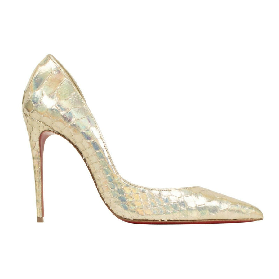 Iriza Python 100mm Half D'orsay Pumps - Iridescent Gold