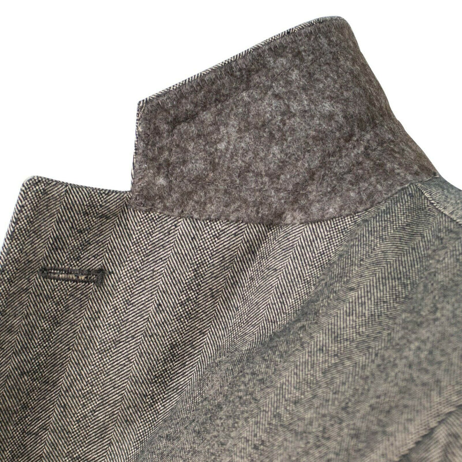 Drop 8 Cotton Herringbone 3 Roll 2 Button Sport Coat - Brown