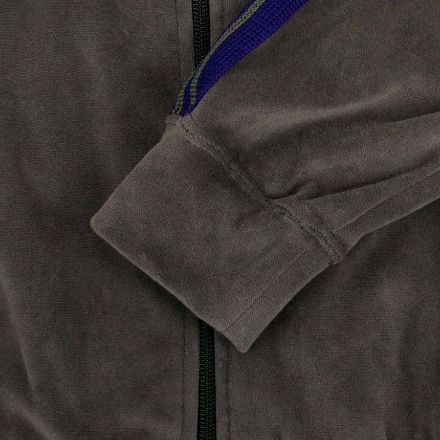 Velour Side Striped Track Jacket - Gray