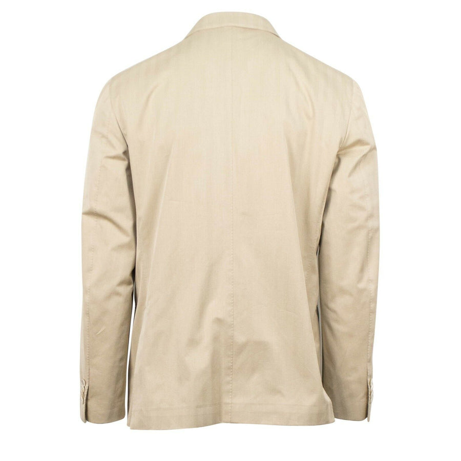 Drop 8 Cotton 3 Roll 2 Button Slim Fit Suit - Beige