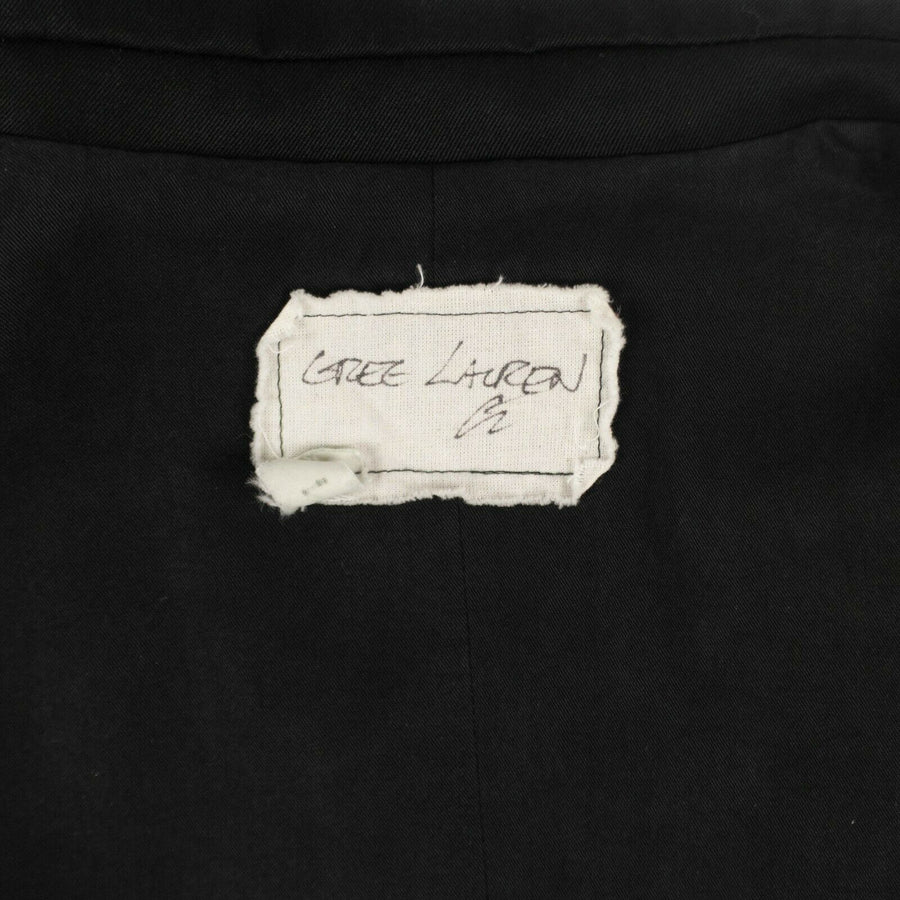 Gabardine And Leather Cropped Blazer - Black