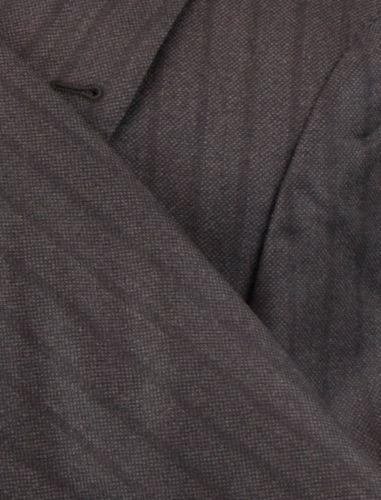 Subtle Stripe Wool 3/2 Button Suit - Brown