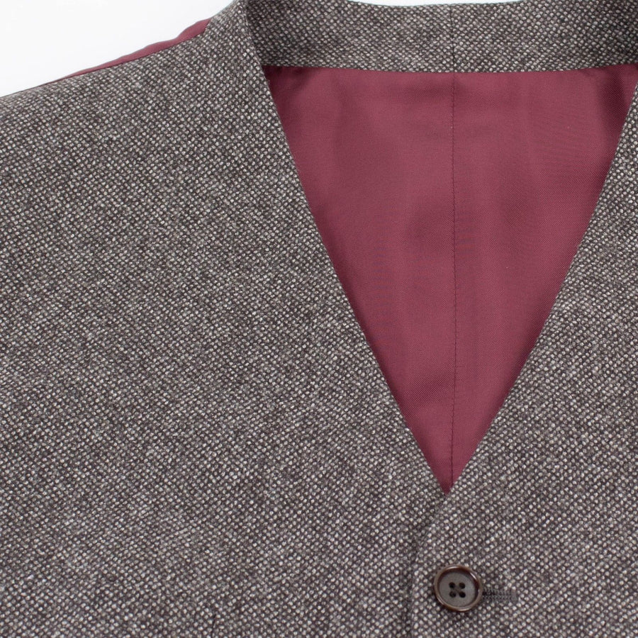 Drop 9 Birdeye Wool Double-Breasted Three Piece Suit - Purple