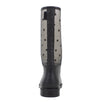 Star Design Mesh Rubber Rain Boots - Black