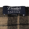 Luxurious Men's Beige Plaid 100% Wool Scarf
