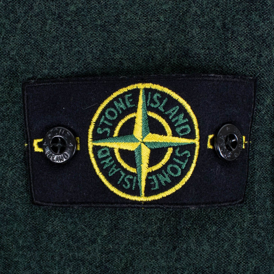 Military Green V-Neck Sweater