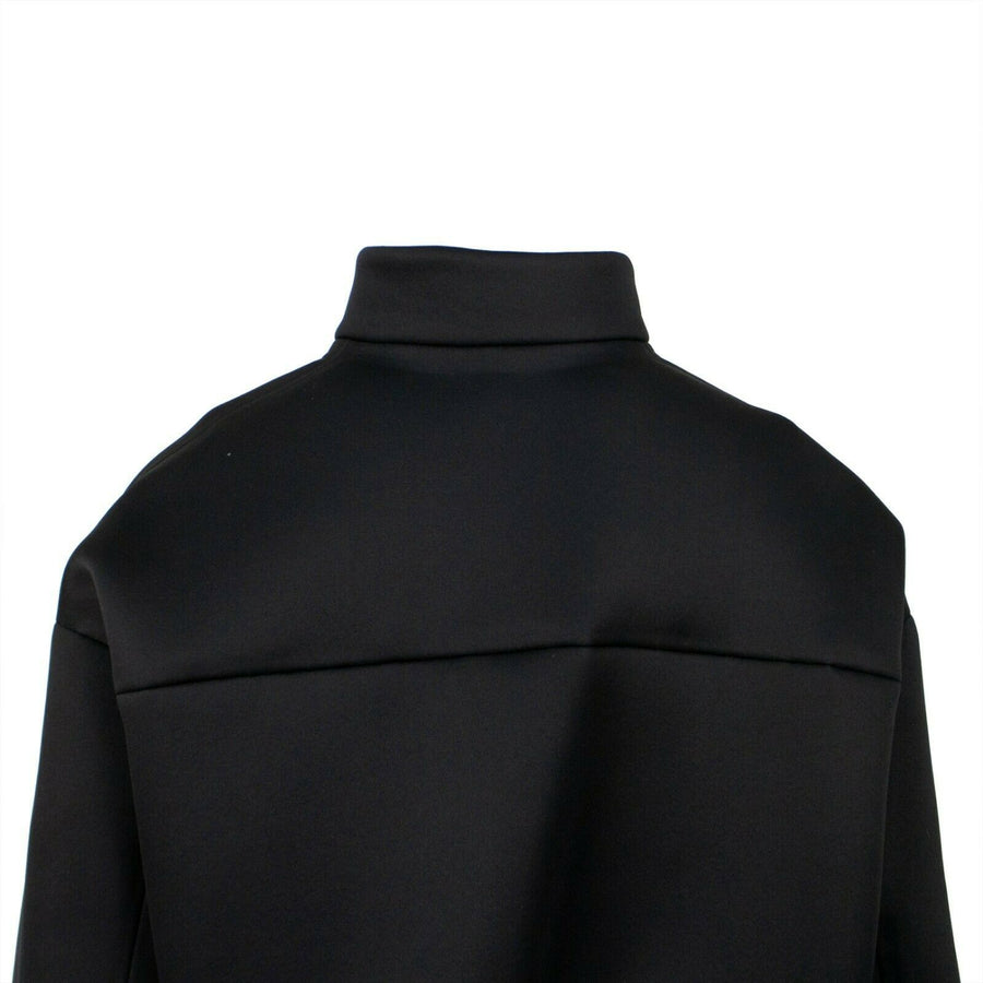 Oversize Scuba Button Front Jacket - Black / Orange