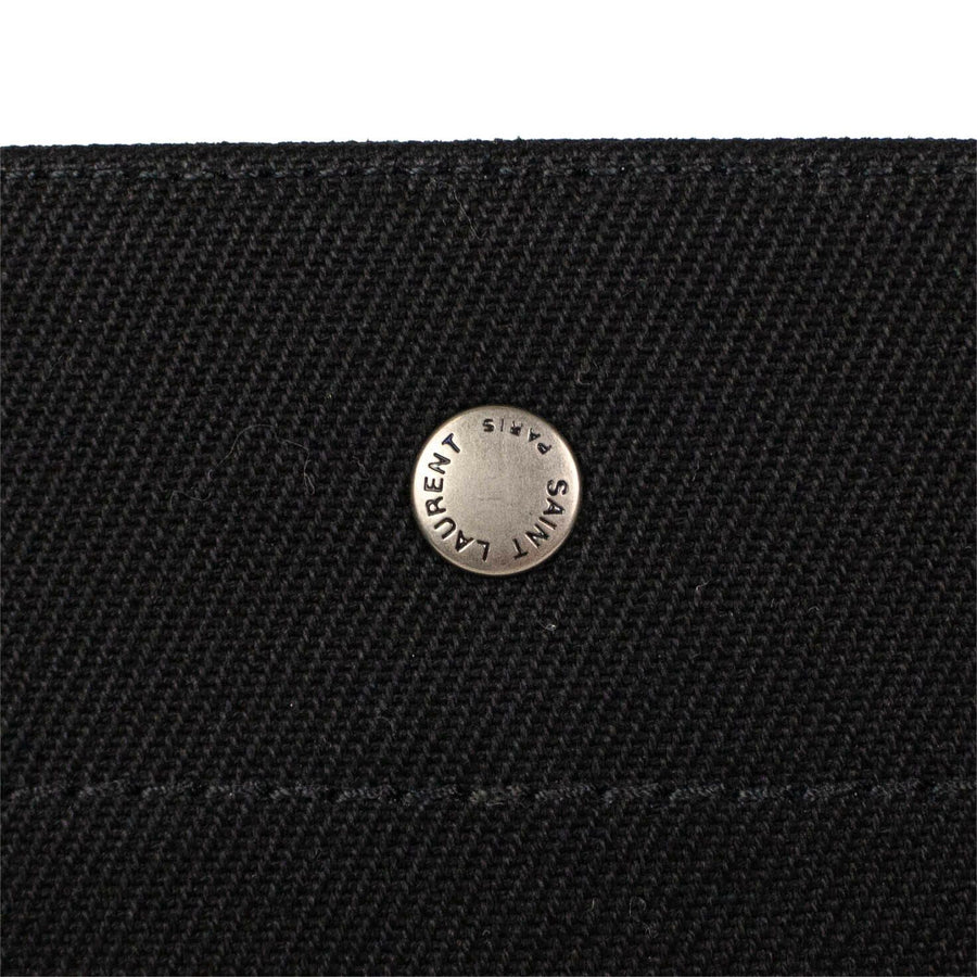 Rive Gauche Cotton Tote Handbag - Black