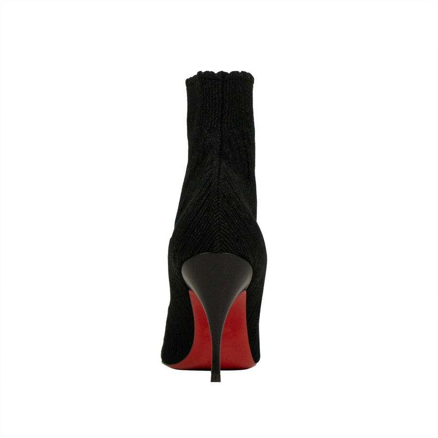 'Sandrine' Stretch Ankle Boots - Black