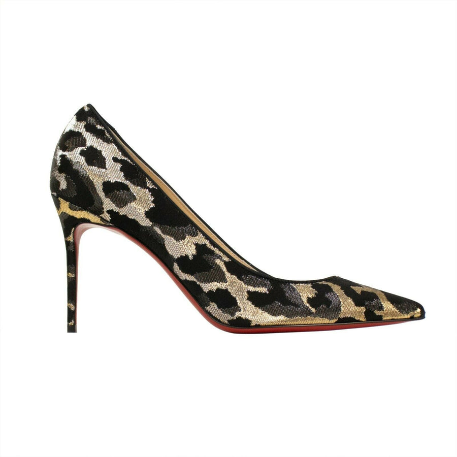 Feline Decollete Pumps - Black / Gold