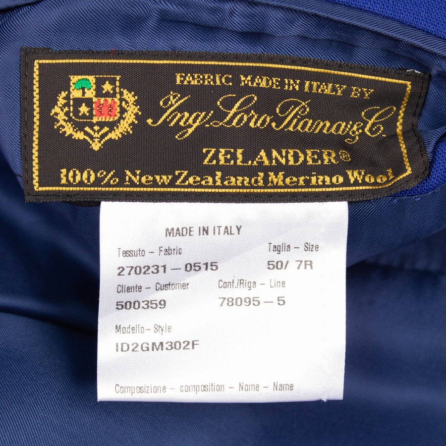 Drop 7 Linen Three Roll Two Button Sport Coat - Royal Blue