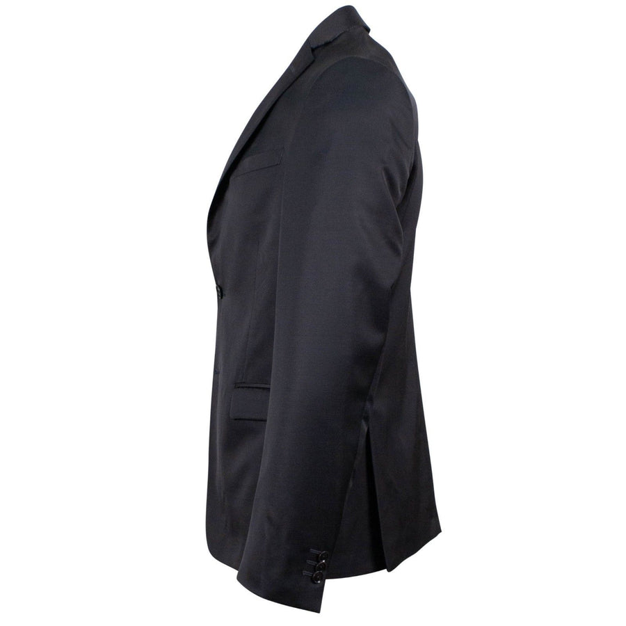 Drop 8 Wool Blend Solid Two Button Suit - Black