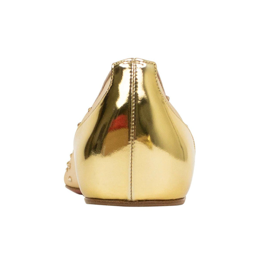 Follies Strass Mesh Flats - Gold