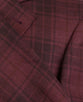 Tartan Check Wool Blend 3 Roll 2 Button Sport Coat - Red