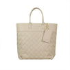 Leather 'Maxi Cabat' Tote Bag - Mist White