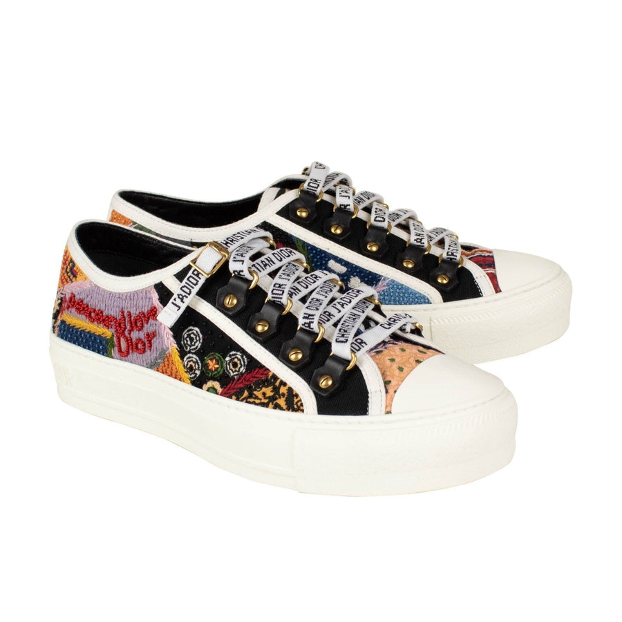 Walk'N'Dior' Embroidered Patch Sneakers - Multi