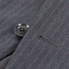 Pinstriped Wool Two Button Suit - Heather Grey