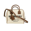 Cotton Horseferry Print Canvas Cube Bag - Beige