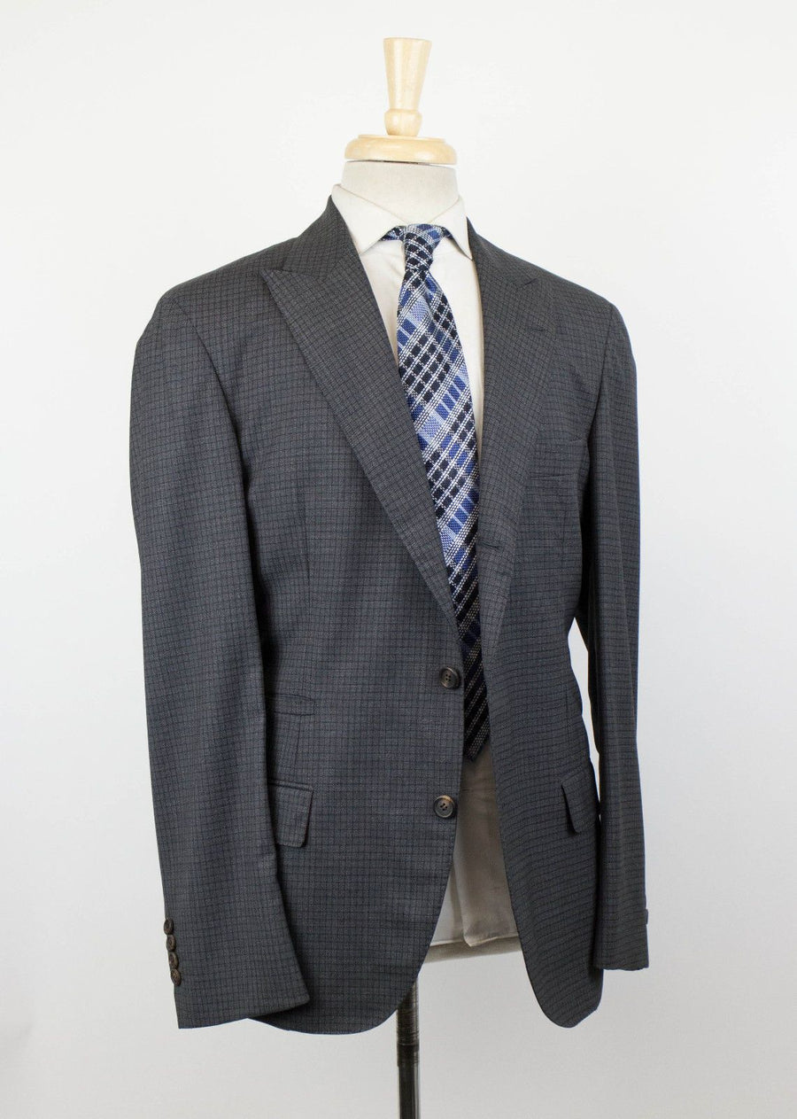 Graph Check Wool 3/2 Button Sport Coat - Gray