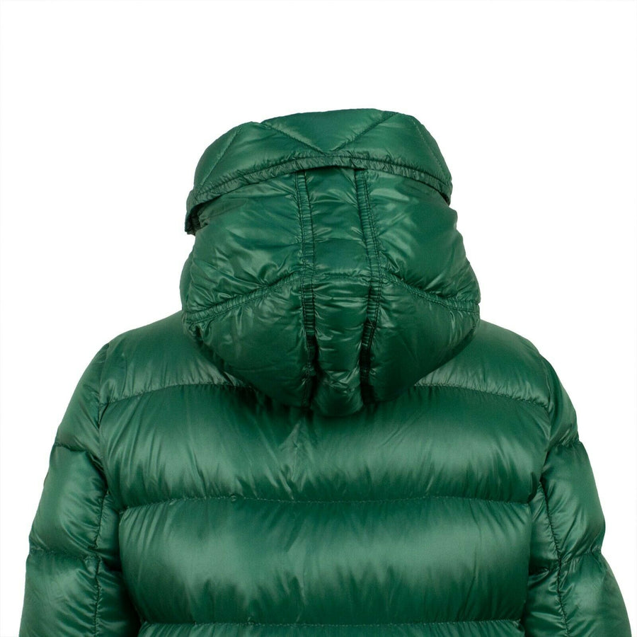 'Suyen' Down Filled Quilted Puffer Parka Coat - Green