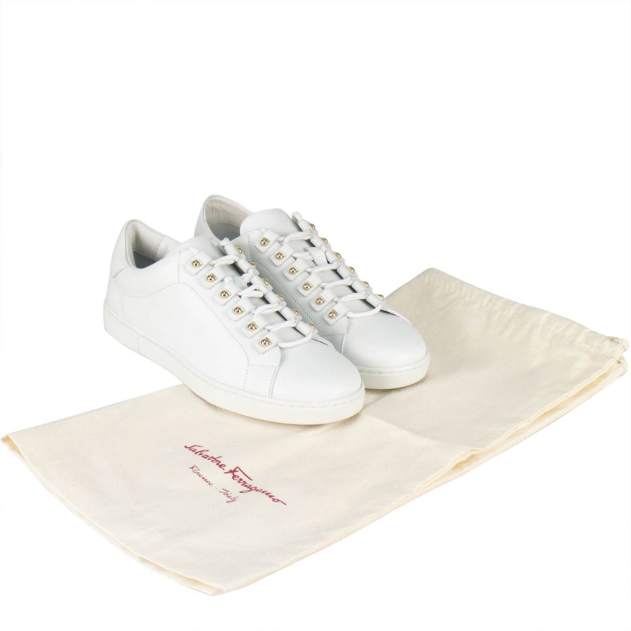 Vulcano Leather Sneakers - White